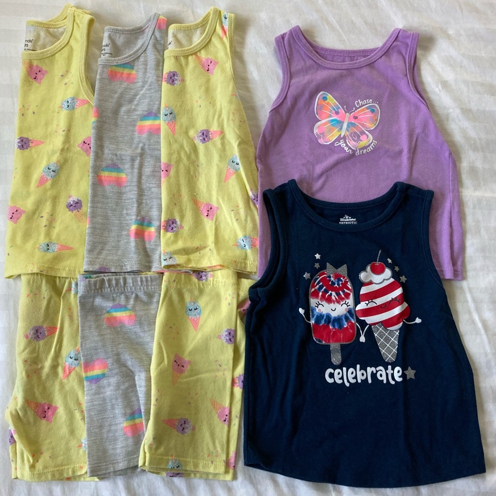 Garanimals Lot of 8 Tanks and Shorts Size 3T